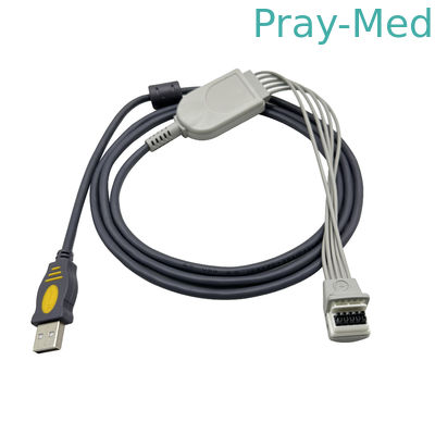 কেনা Mortara H3 Mortara 10 পিন 145cm এর জন্য Far Infrared 3.0m Holter ECG Cable USB অ্যাডাপ্টার অনলাইনে উৎপাদন