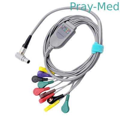 কেনা GE CM3000 10 Pin 10 Lead ECG Holter Cable 0.9m Snap Connector অনলাইনে উৎপাদন