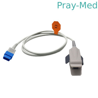 DB9 9P সংযোগকারী প্রাপ্তবয়স্ক Spo2 সেন্সর প্রোব সামঞ্জস্যপূর্ণ GE Trusignal