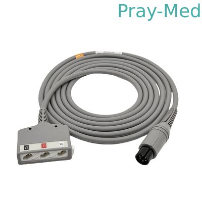 আইভিওয়াই বায়োমেডিক্যাল সিস্টেম ইসিজি ট্রাঙ্ক ক্যাবল 3 লিড এএইচএ ইসিজি ক্যাবল 3m/10ft 590317