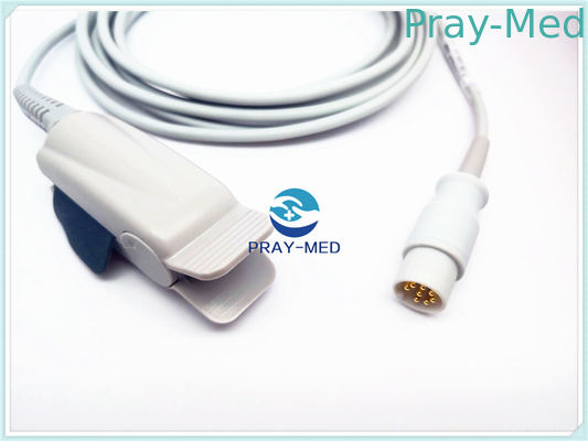 ফিঙ্গার ক্লিপ 0020-00-071-01 সঙ্গে Datascope 8 পিন পুনরায় ব্যবহারযোগ্য Spo2 সেন্সর