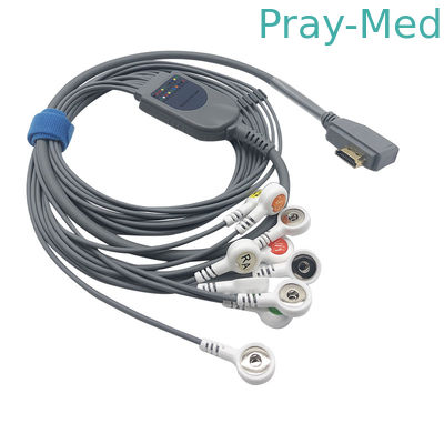 স্মার্ট হোল্টার রেকর্ডিং সিস্টেম HDMI কানেক্টরের জন্য ECG 10 লিড 1.1m Ecg ওয়্যার