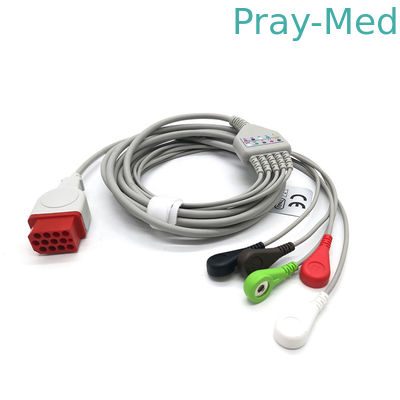 12 পিন 5leads ইসিজি রোগী কেবল বায়োনেট BM5 BM7 এর সাথে সামঞ্জস্যপূর্ণ
