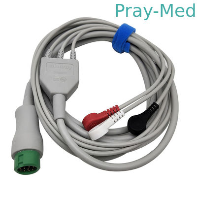 EA6232B ইসিজি রোগী কেবল Leadwire স্ন্যাপ শেষ সঙ্গে সরাসরি সংযোগ