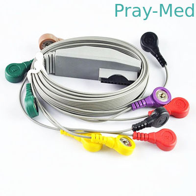 রোগীর TPU উপাদান 6 মাসের ওয়ারেন্টি 90cm জন্য Mortara Holter EKG কেবল
