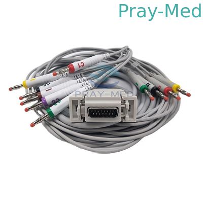 সিমেন্স / হেলিজ 10 লিড EKG কেবল সঙ্গে কলা 4.0 3.6m AHA / IEC