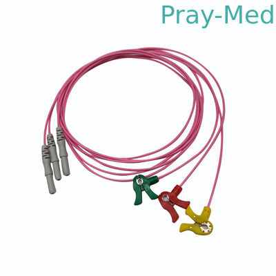 3Lead 5Lead Din Type IEC AHA ECG Patient Cable TPU Jacket Leadwire