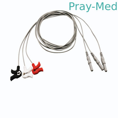 কোন জীবাণুমুক্ত 10 ধূসর দিন টাইপ Neonate Ecg কেবল 3 ফুট TPU জ্যাকেট
