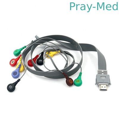 Biocare Snap End TPU 10 লিড IH-12 HDMI 19 পিন ECG রোগীর কেবল