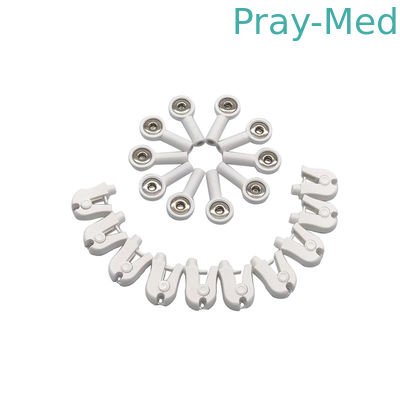 EKG Ecg অ্যাডাপ্টার ক্লিপস, TPU 4mm ব্যানানা প্লাগ টু গ্র্যাবার Ecg কলা ক্লিপ স্ন্যাপ