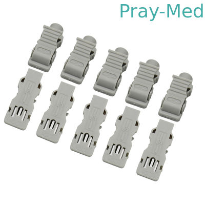 প্লাস্টিক কপার ECG লিড ক্লিপ কলা 4.0MM DIN 3.0MM 10pcs / সেট